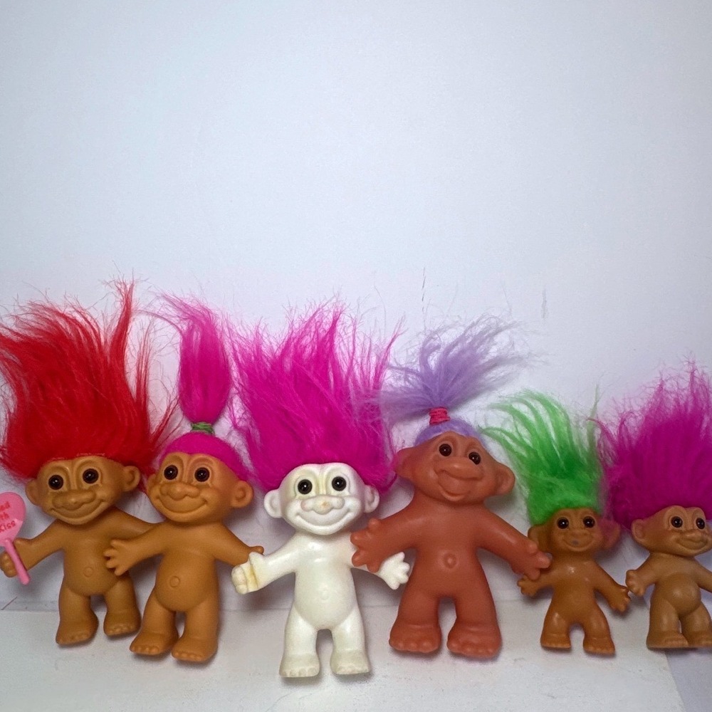 Russ Dam Troll Doll Lot Unisex OS Multicolor Good Vintage 90s Retro Toy Figures